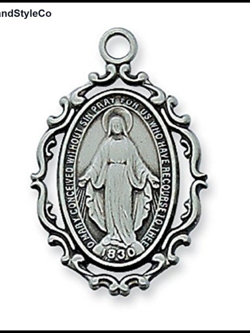 Pewter Pendant Necklace with Lobster Clasp, Cable Chain, 18 inches